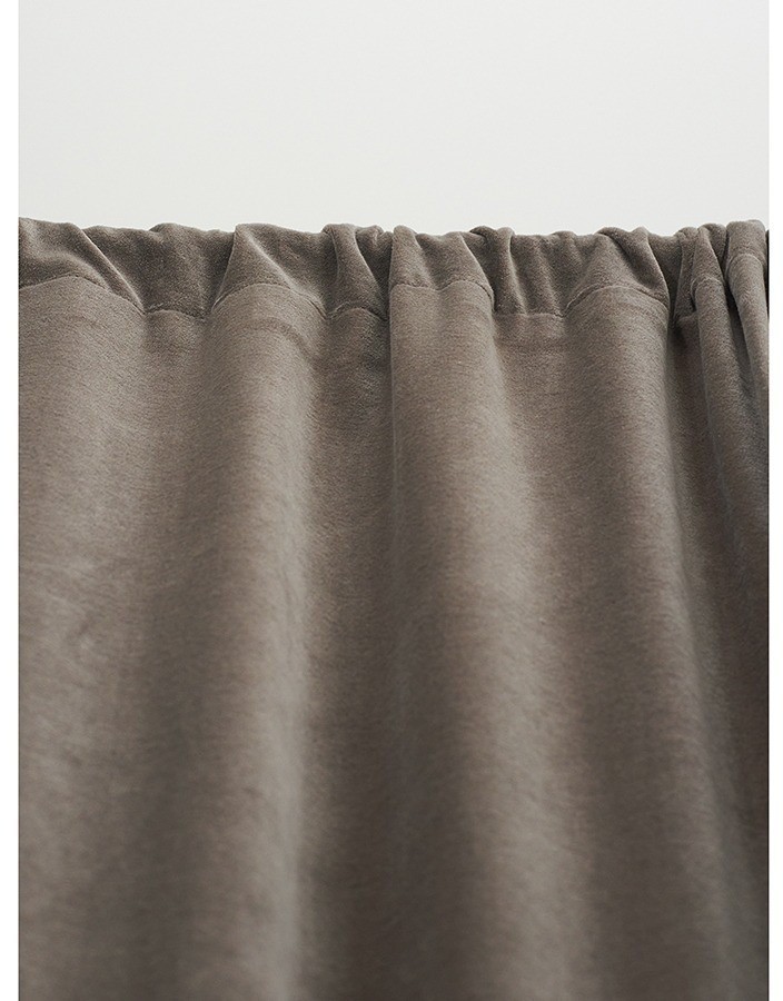 Штора из хлопкового бархата серого цвета из коллекции essential, 150х290 см (76956)