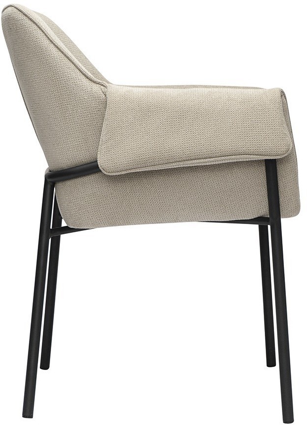 Стул aline, шенилл, серо-бежевый/черный (76937)