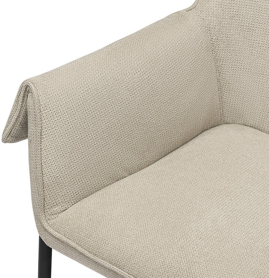 Стул aline, шенилл, серо-бежевый/черный (76937)