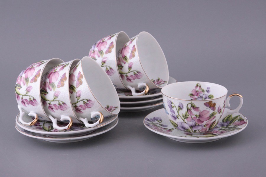 Чайный набор на 6 персон 12 пр. "весна" 250 мл Lefard (69-1647)