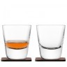 Набор стаканов для виски с деревянными подставками arran whisky, 250 мл, 2 шт. (59314)