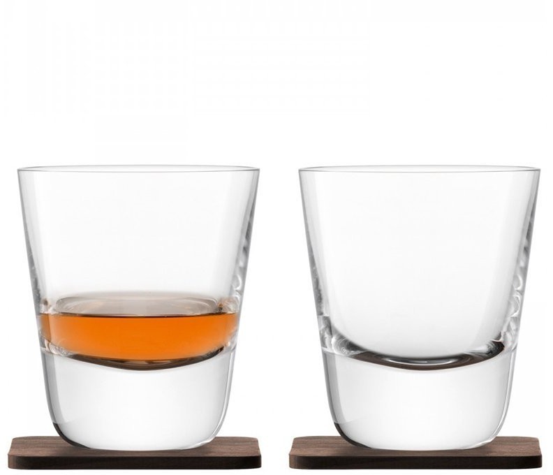 Набор стаканов для виски с деревянными подставками arran whisky, 250 мл, 2 шт. (59314)