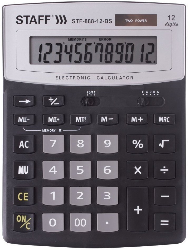 Калькулятор настольный Staff STF-888-12-BS 12 разрядов 250451 (64957)