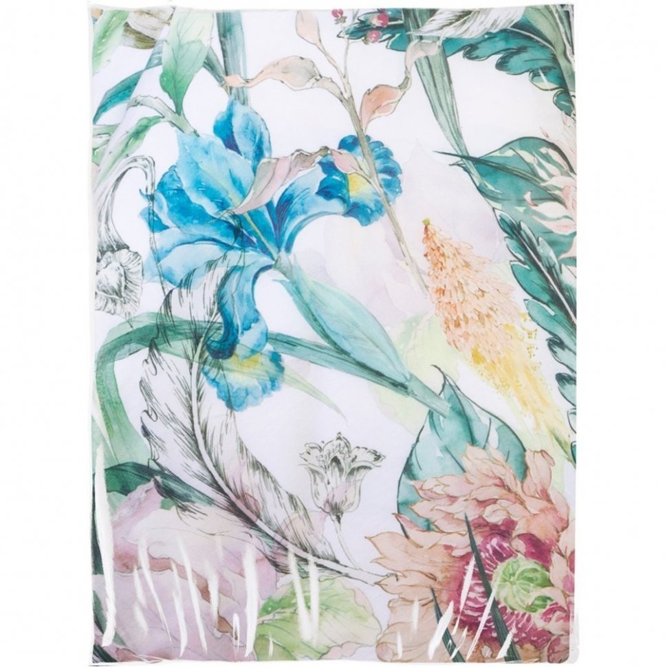 Пододеяльник 2-х сп "эдем" 175х215  см хлопок 100%, белый+бирюза, сатин Текстильный Мир (985-611)