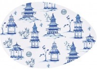 Тарелка овальная Пагода, белый, 24 х 16,5 см - EL-R1086/PAGD Easy Life