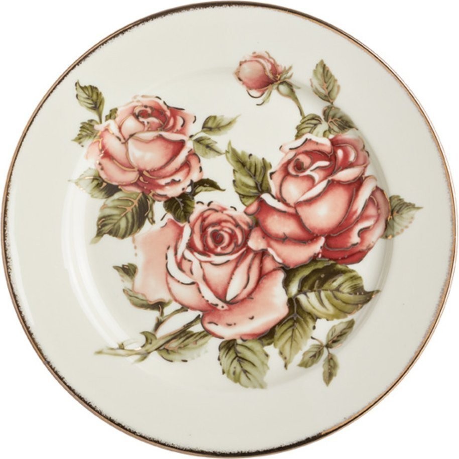 Набор тарелок из 6 шт."корейская роза" диаметр=20 см Lefard (215-062)