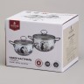 Набор кастрюль эмалированный, серия "lavender cats" 4пр. 2,0/2,8л диа.18/20см Agness (943-102)