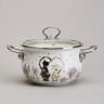 Набор кастрюль эмалированный, серия "lavender cats" 4пр. 2,0/2,8л диа.18/20см Agness (943-102)