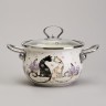 Набор кастрюль эмалированный, серия "lavender cats" 4пр. 2,0/2,8л диа.18/20см Agness (943-102)