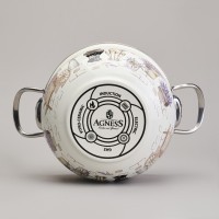 Набор кастрюль эмалированный, серия &quot;lavender cats&quot; 4пр. 2,0/2,8л диа.18/20см Agness (943-102)