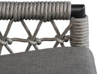 Кресло &quot;Марра&quot; темно-серое 80*80*85,5см, оплетка&quot;сеть&quot; (TT-00013257)