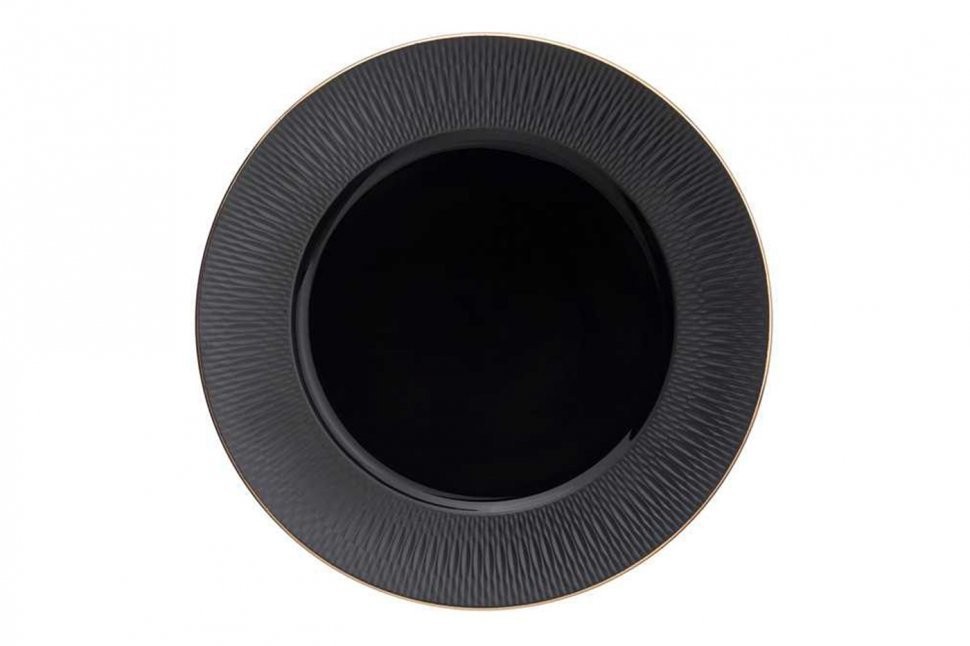 Тарелка обеденная bronco "crocus" 27 см черная Bronco (263-1054)