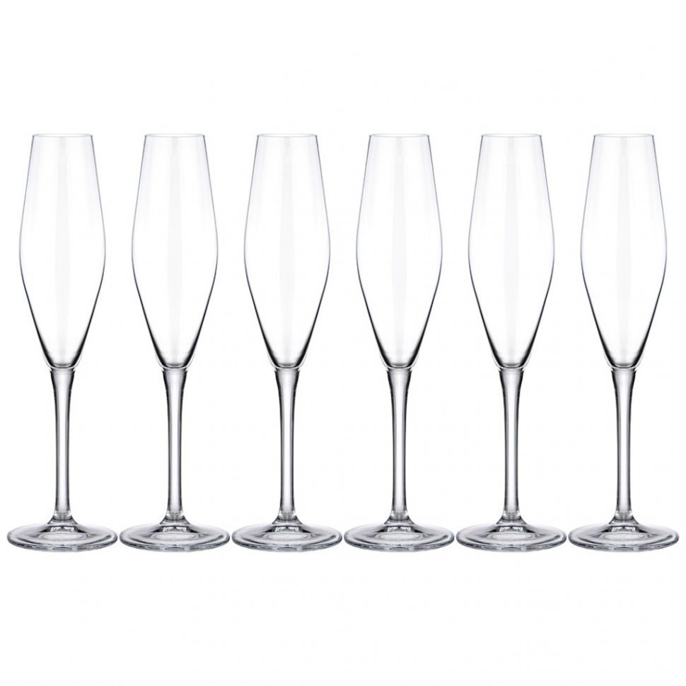 Набор бокалов для шампанского "loxia" из 6шт 210мл Crystal Bohemia (669-385)