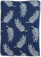 Плед вязаный с авторским принтом fleshy leaves синего цвета из коллекции wild, 130х180 см (65884)