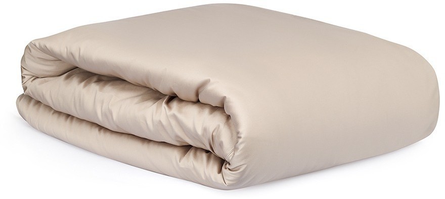 Комплект постельного белья из премиального сатина бежевого цвета из коллекции essential, 150х200 см (77117)