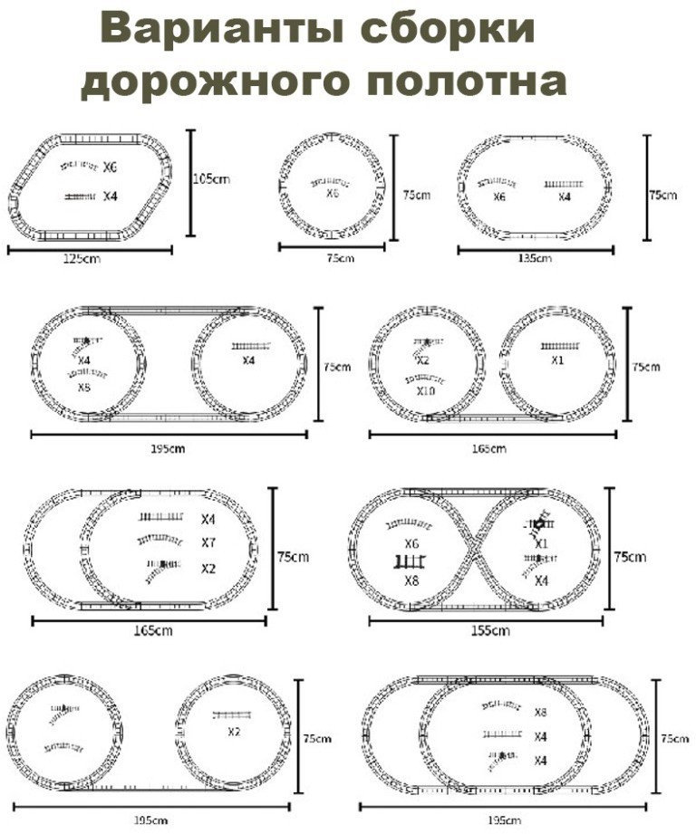 Железная дорога Новогодний поезд Fenfa (5 вагонов, звук, пускает пар) (1603D)