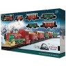 Железная дорога Новогодний поезд Fenfa (5 вагонов, звук, пускает пар) (1603D)