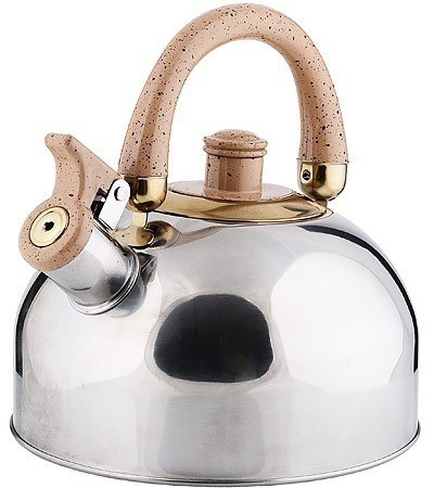 Чайник нерж 2,5л бежевая ручка Mayer&Boch (40414)