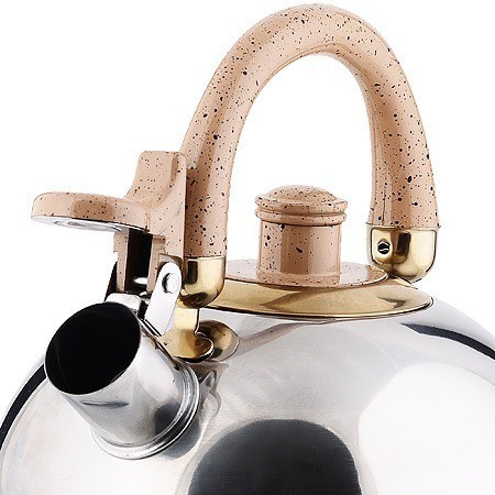 Чайник нерж 2,5л бежевая ручка Mayer&Boch (40414)