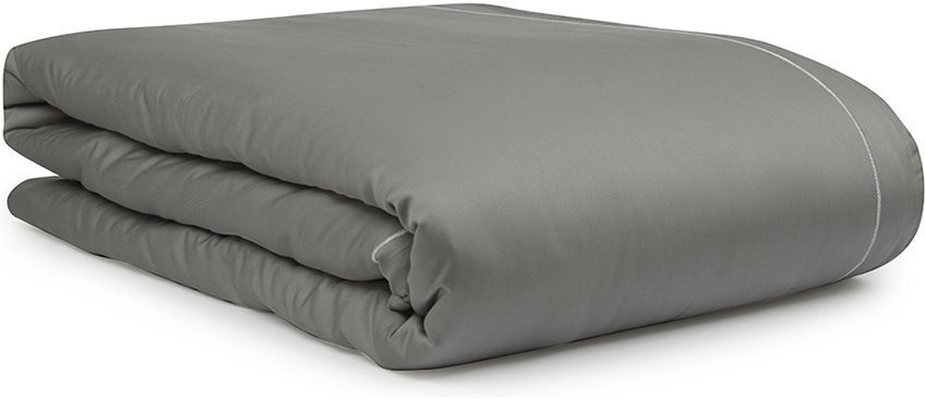 Комплект постельного белья без простыни из египетского хлопка essential, серый, полутороспальный (67326)