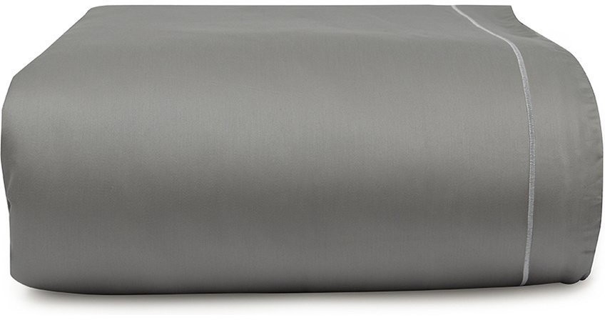 Комплект постельного белья без простыни из египетского хлопка essential, серый, полутороспальный (67326)