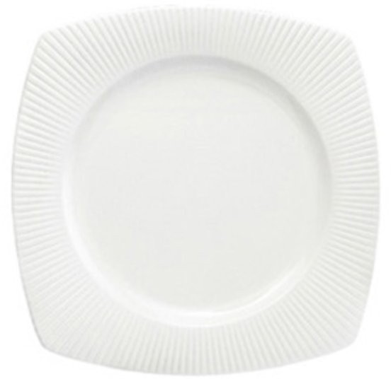 Тарелка квадратная S0512, 25.5 см, фарфор, white
