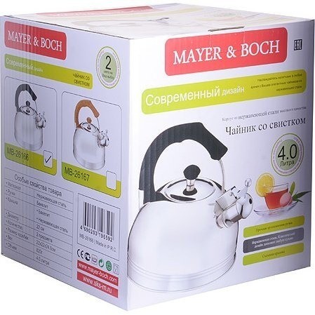Чайник 3,5 со свистком нерж/ст/бакел Mayer&Boch (26166)