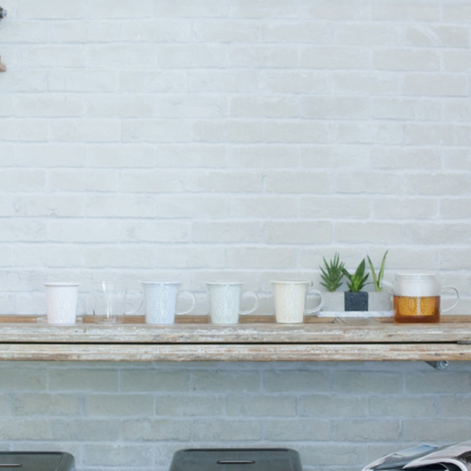 Кружка с ситечком C080-33AIN, стекло,фарфор, Indigo, LOVERAMICS