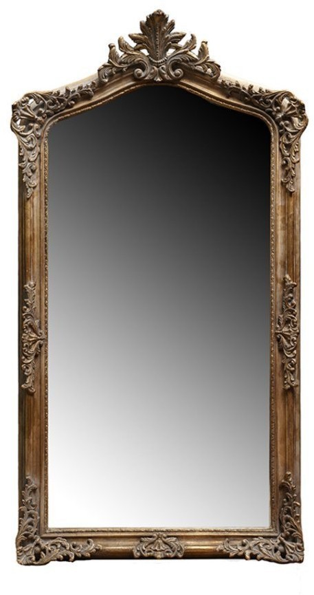 Зеркало MirrorMR15, Массив дерева, brass/brown, ROOMERS FURNITURE