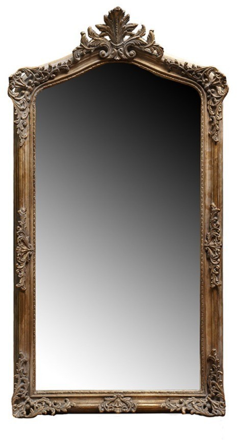 Зеркало MirrorMR15, Массив дерева, brass/brown, ROOMERS FURNITURE