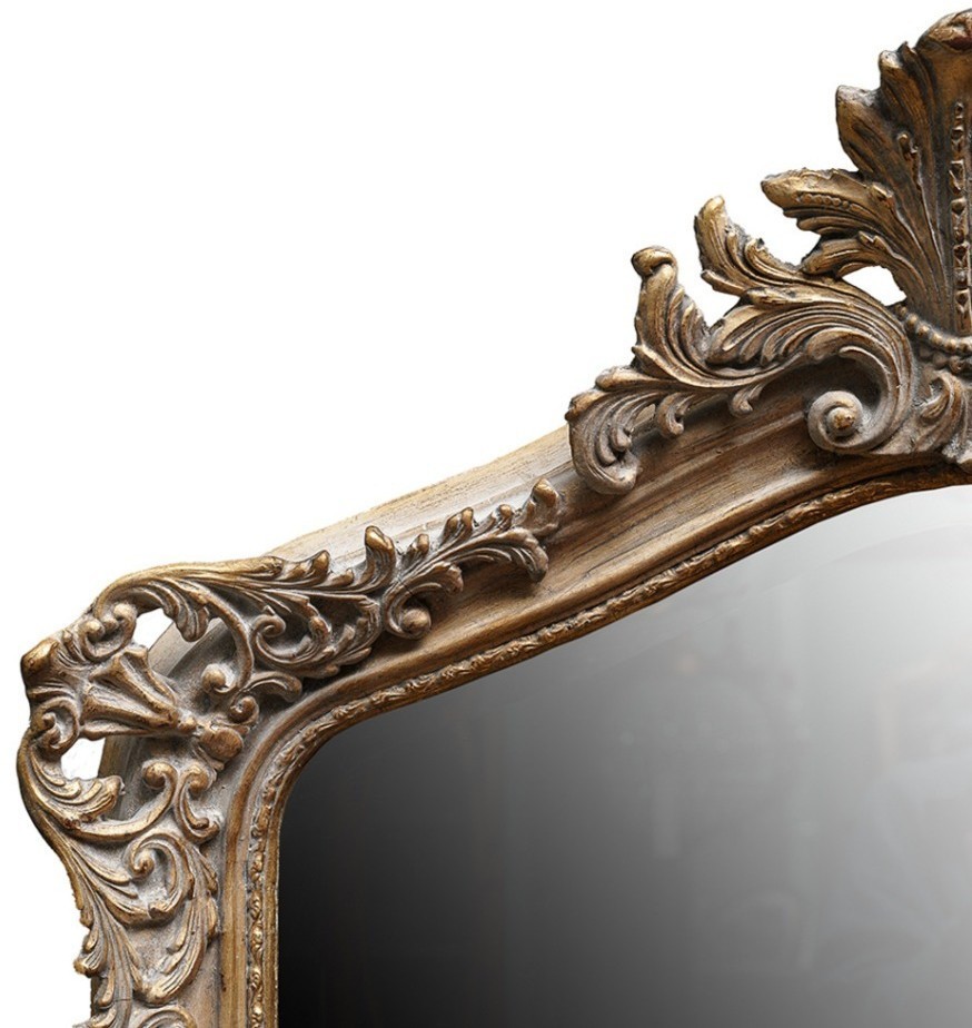 Зеркало MirrorMR15, Массив дерева, brass/brown, ROOMERS FURNITURE