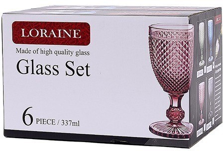 Набор бокалов 340 мл 6 шт LORAINE (60437)