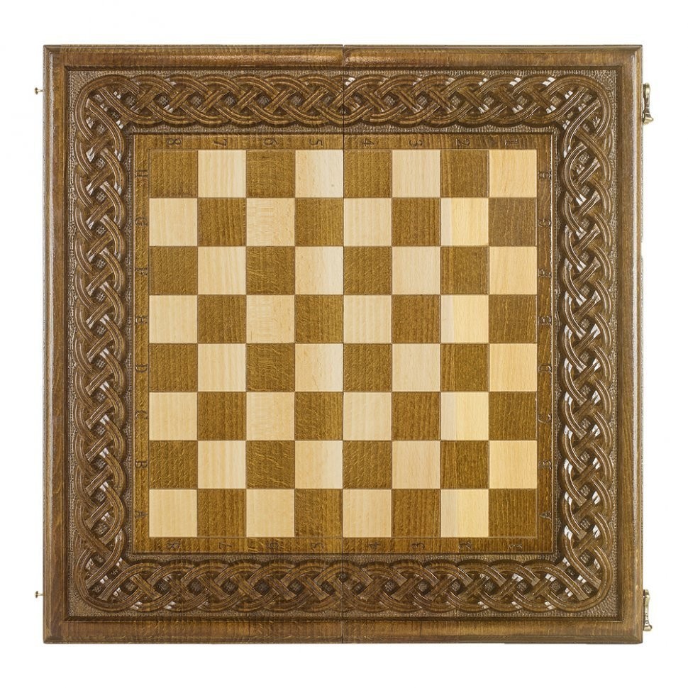 Шахматы + нарды резные "Армянский Орнамент 2" 40, Haleyan (64027)