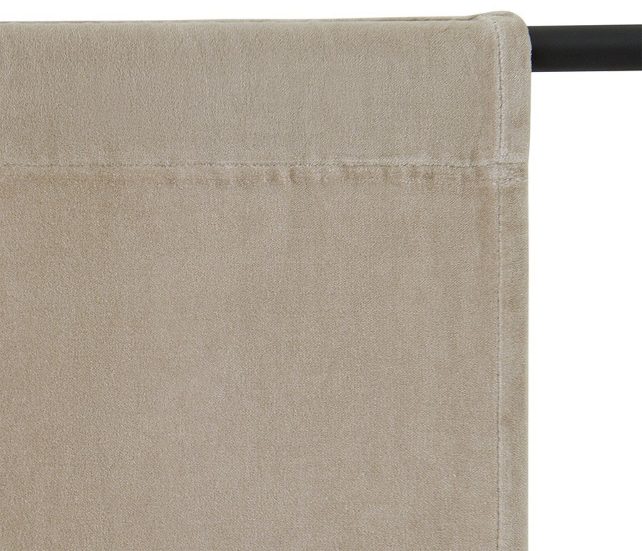 Штора из хлопкового бархата бежевого цвета из коллекции essential, 150х290 см (76955)