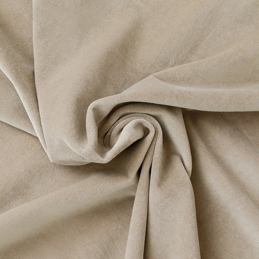 Штора из хлопкового бархата бежевого цвета из коллекции essential, 150х290 см (76955)