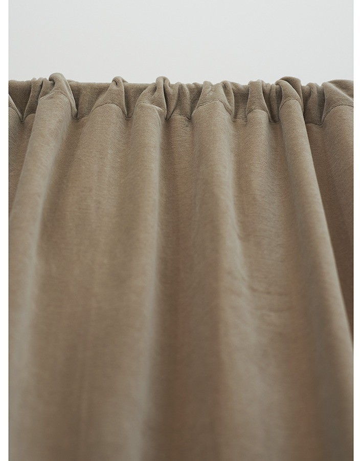 Штора из хлопкового бархата бежевого цвета из коллекции essential, 150х290 см (76955)