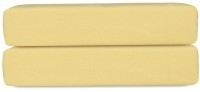 Простыня на резинке из стираного перкаля светло-желтого цвета из коллекции essential, 180х200х30 см (77763)