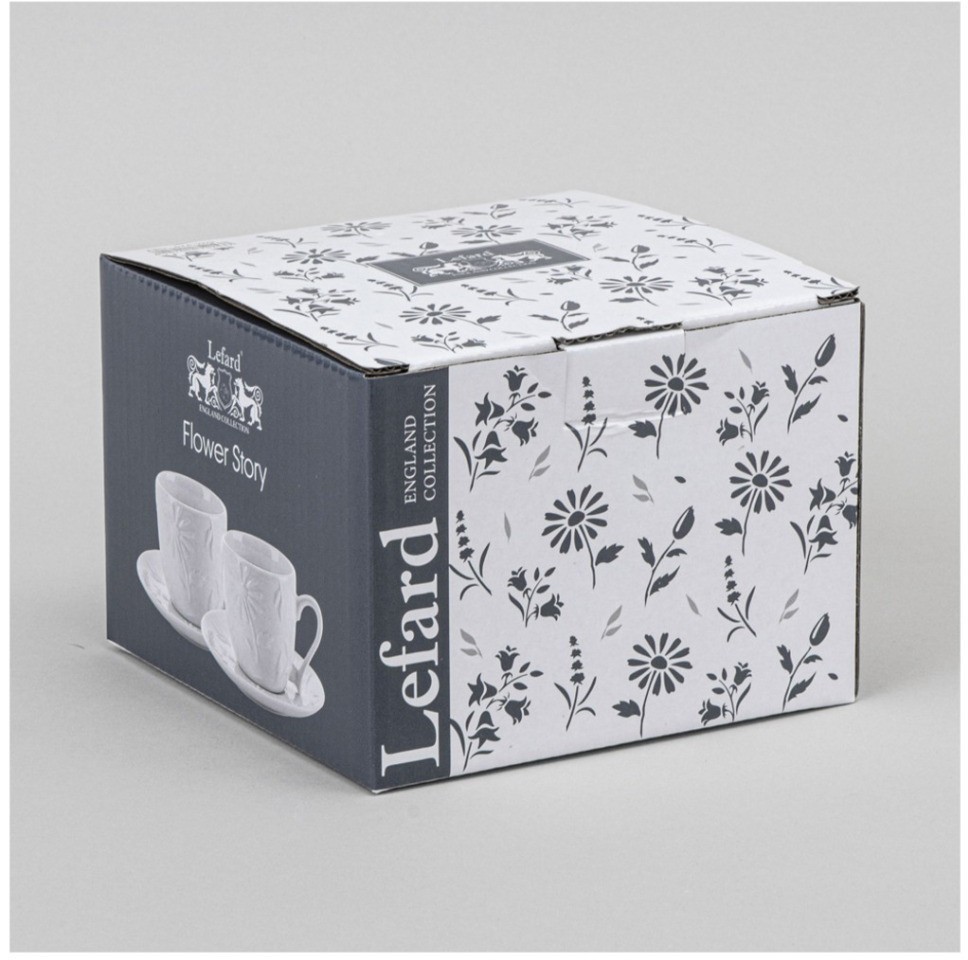 Чайный набор lefard "flowers story" на 2 пер. 4 пр. 220 мл (474-253)