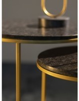 Набор из 2-х кофейных столиков hans, D40 см и D50 см, черный мрамор (76902)