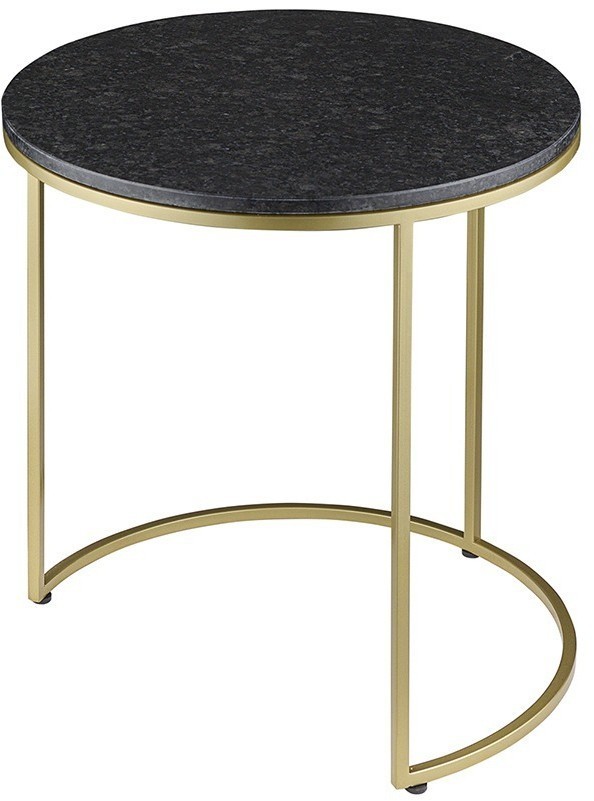Набор из 2-х кофейных столиков hans, D40 см и D50 см, черный мрамор (76902)