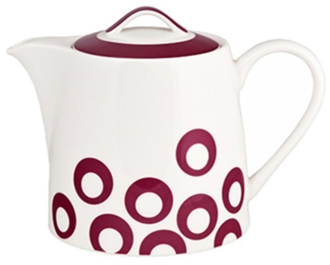 Чайник A2114937, фарфор, white, purple, MIKASA