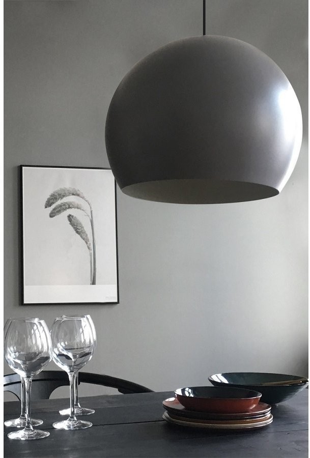 Лампа подвесная ball, 33хD40 см, серая матовая, серый шнур (67936)