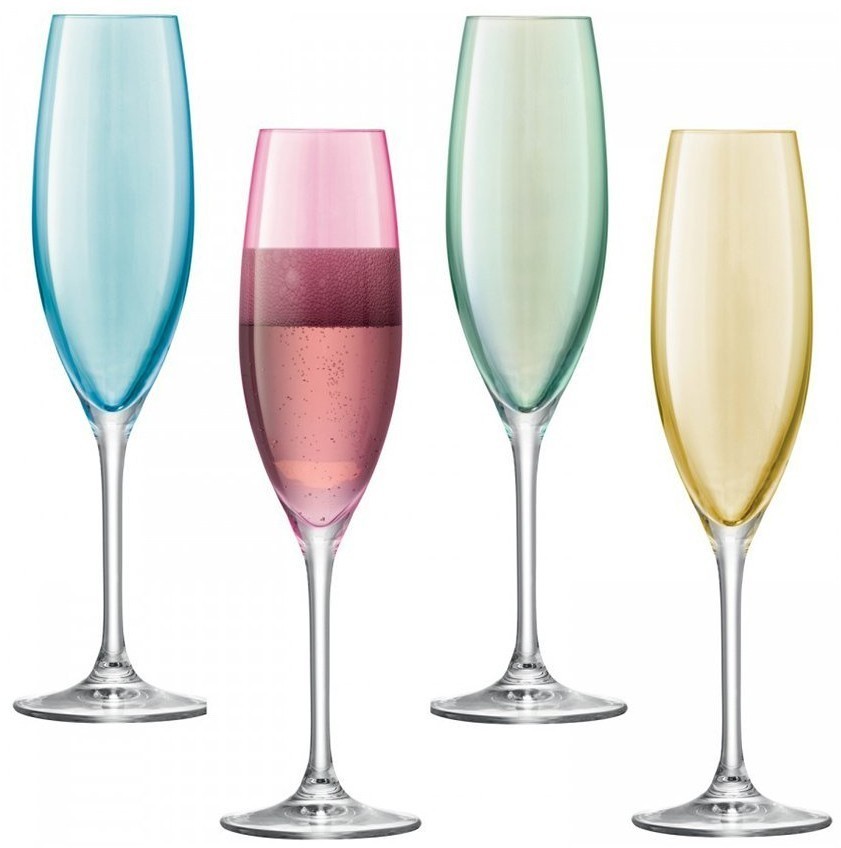 Набор бокалов для шампанского polka, 225 мл, пастельный, 4 шт. (59248)