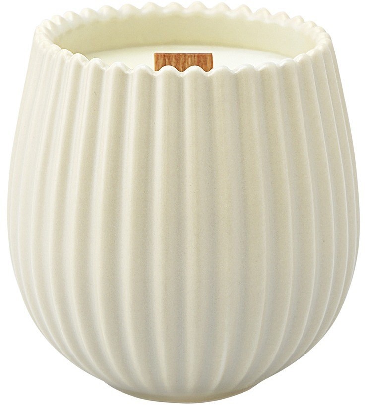 Свеча ароматическая с деревянным фитилём vetiver & black cypress из коллекции edge, бежевый, 60 ч (75704)