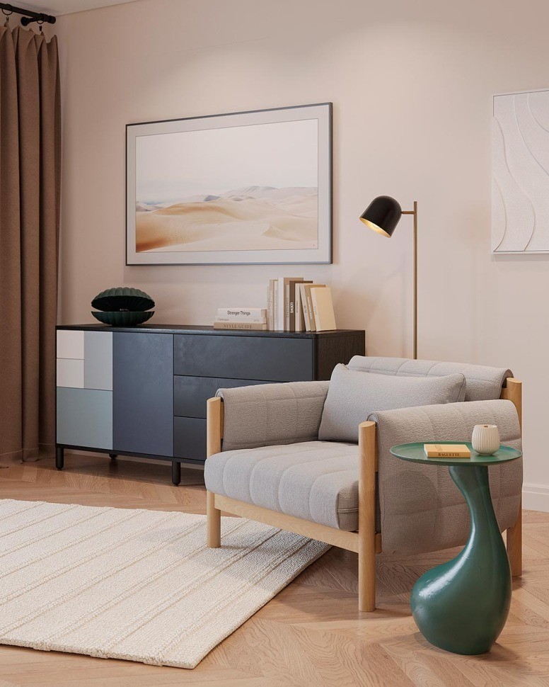 Свеча ароматическая с деревянным фитилём vetiver & black cypress из коллекции edge, бежевый, 60 ч (75704)