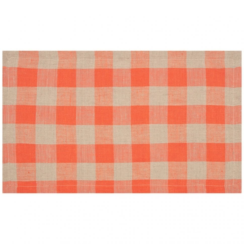 Полотенце в лапте "эко-стиль",50х30см, лён 100% , оранжевый SANTALINO (850-841-27)