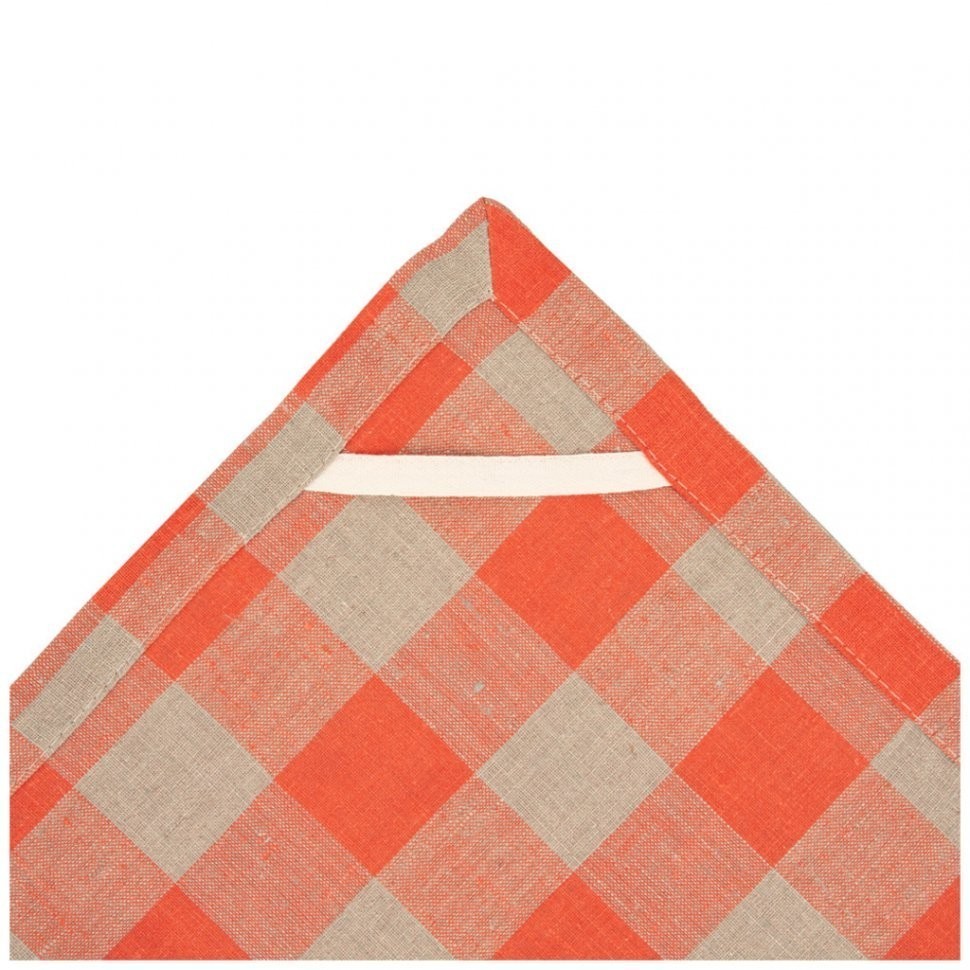 Полотенце в лапте "эко-стиль",50х30см, лён 100% , оранжевый SANTALINO (850-841-27)