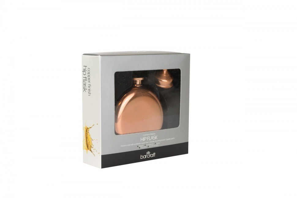 Kitchen Craft Фляжка с воронкой BarCraft Copper BCMINIHIPCOP