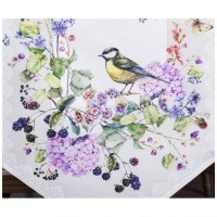 Дорожка на стол &quot;ботаника&quot; 180*40 с углом 100% хлопок,твилл SANTALINO (850-702-3)