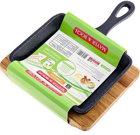 Сковорода чугунная маленькая на подставке 12,5х10,6 см MAYER BOCH (26797)